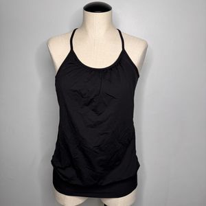 Lululemon Racerback Top Womens 4 Black Tank Built in Bra Yoga Activewear Gymwear